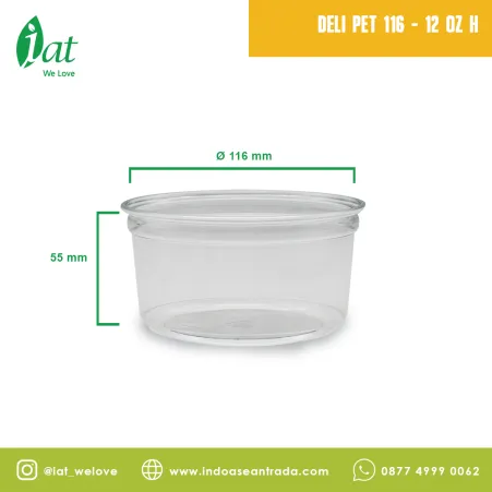 Fruits / Salad Container Deli 12 OZ Container 1 deli_pet_116__12_oz_h