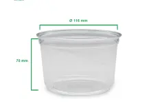 Fruits / Salad Container Deli Container 16 oz (D116 mm - 470 ml) Outer Lock 1 deli_pet_116__16_oz_h