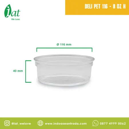 Fruits / Salad Container Deli 8 OZ Container 1 deli_pet_116__8_oz_h