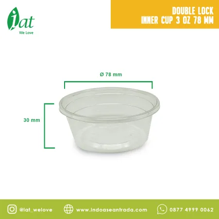 Beverage Cups Double Lock Inner Cup 3 OZ (D78 - 90 ml)  1 double_lock_inner_cup_3_oz_78_mm