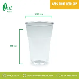 GPPS Pint Beer Cup D85 mm  380 mm