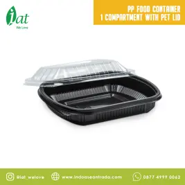 PP Food Container  PET Lid 1 Compartment