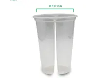Beverage Cups PP Twin Cup 32 oz (D117 - 1000 ml) 1 pp_twin_cup_32_oz_117_mm
