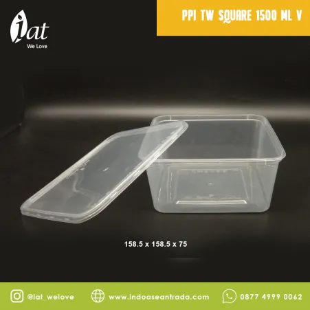 Take away dishes PPI TW Square 1500ml V 1 ppi_tw_square_1500_ml_v