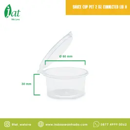 Sauce cup 2 oz Connected Lid 60 ml