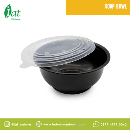 Take away dishes PP Soup Bowl + PET Lid 1 soup_bowl