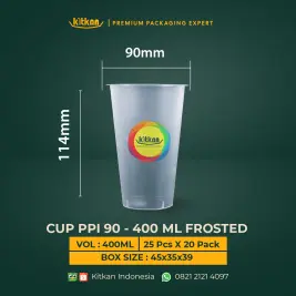 CUP PPI 90 - 400 ML FROSTED