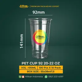 PET CUP 92 20-22 OZ