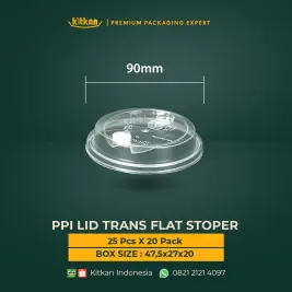 90 MM PPI LID TRANS FLAT STOPPER