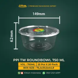 PPI TW ROUNDBOWL 750 ML