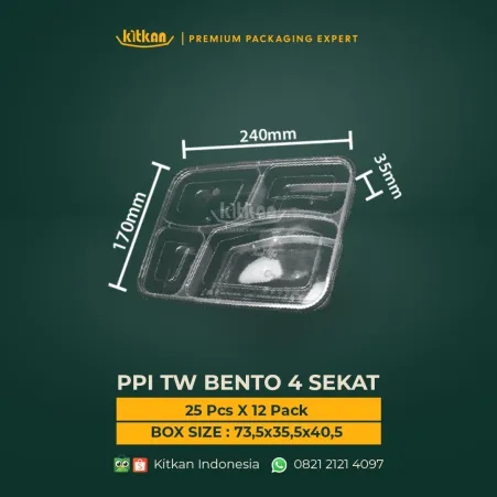 Compartment Food Container PPI TW BENTO 4 COMPARTMENT (FLAT LID) 1 ~dl/2026/4/14/tw_bento_4_sekat_copy