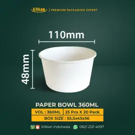 PAPER BOWL 360 ML
