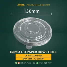 130 MM LID PAPER BOWL HOLE