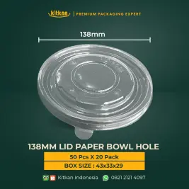 138 MM LID PAPER BOWL HOLE