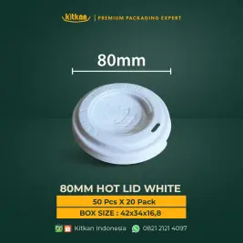 80 MM HOT LID WHITE