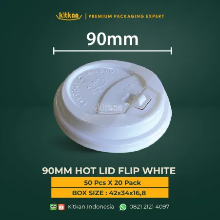 Paper Cup 90 MM HOT LID FLIP WHITE 1 ~dl/2026/4/22/90_mm_paper_lid_flip